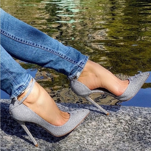 Monika Chiang Stasia Cloud Embossed Leather Pumps - Picture 4 of 5